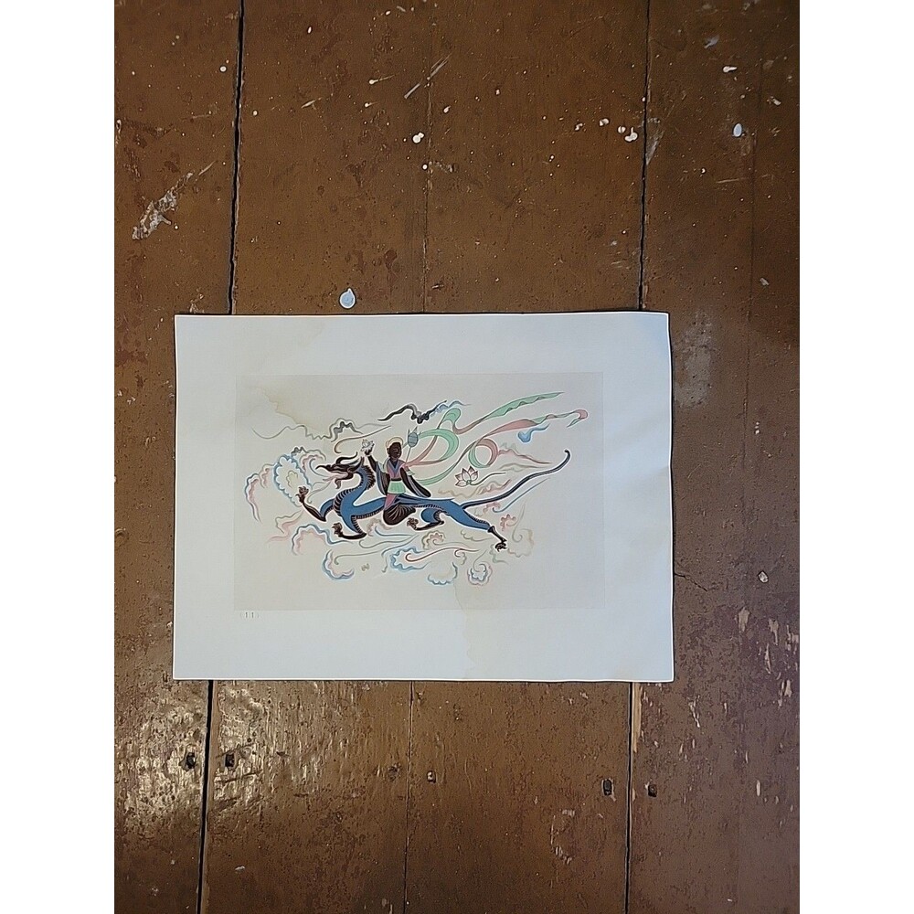 Fairy On A Dragon "Mural Paintings of the Tunhuang Caves" Dunhuang 1954 China